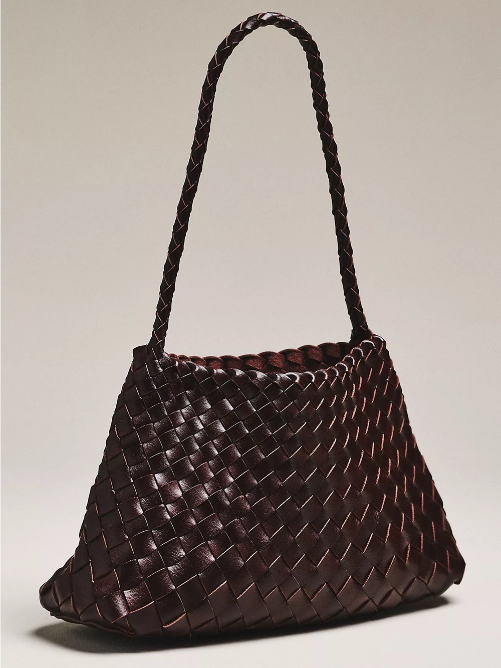 Woven Brown Shoulder Bag - Picture 3 of 4